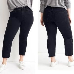 Madewell Petite The High Rise Slim Crop Boy Jeans Stretch Denim